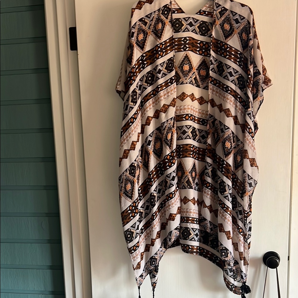 Tribal Print Kimono Cardigan